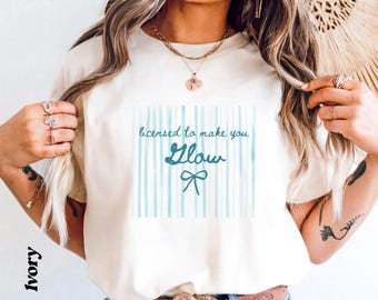 Comfort Colors Striped Esthetician T-Shirt: Licensed to Make You Glow