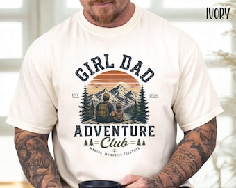 Camiseta Comfort Colors para padre e hija del Club de Aventuras / Camiseta para padre e hija / Camiseta de senderismo para padre e hija / Camiseta para padre al aire libre