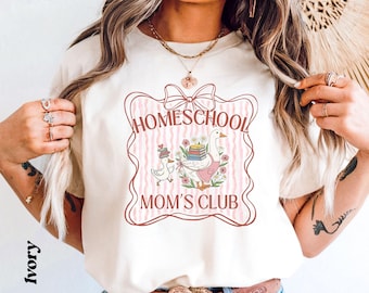 Coquette Silly Homeschool Goose Moms Club– Comfort Colors Tee & Sweatshirt