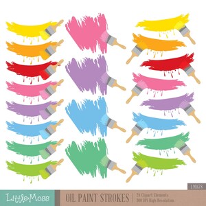 Oil Paint Strokes Clipart