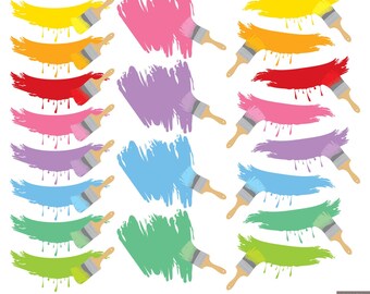 Ölfarbe Striche Clipart