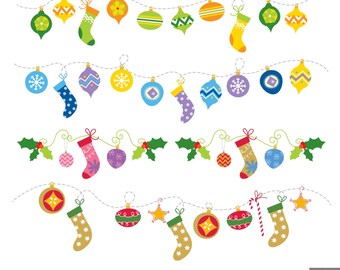 Christmas Garland Digital Clipart