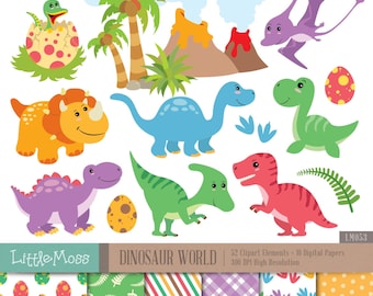 Dinosaurier digitale ClipArts und Papiere