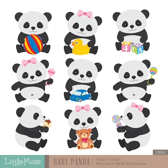 Baby Panda Clipart Etsy Baby Panda Clipart Etsy