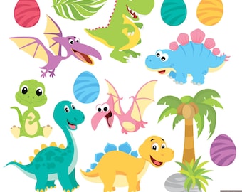 Cute Dinosaur Digital Clipart