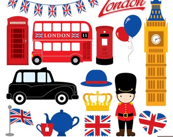 London Clipart: Britische Illustrationen