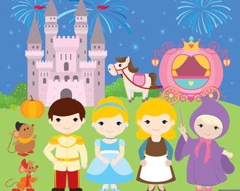 Cinderella Princess Digital Clipart
