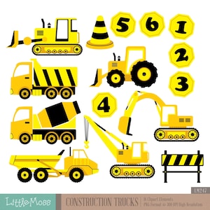 Construction Trucks Digital Clipart