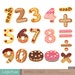 Number Cookies Digital Clipart 