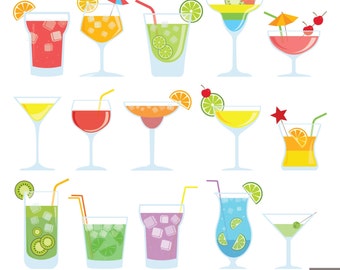 Party Cocktail Digital Clipart