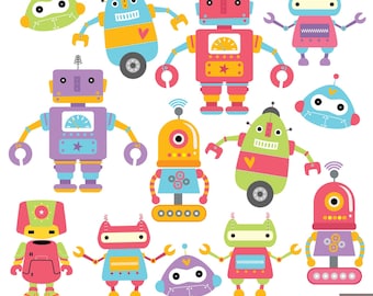 Robots Digital Clipart