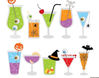 Halloween cocktail Digital Clipart