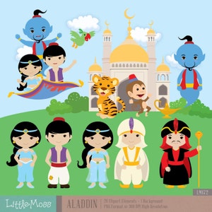 Aladdin Digital Clipart, Jasmine clipart