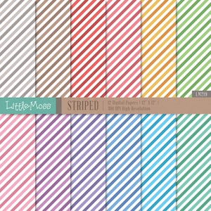 12 Stripes Digital Papers