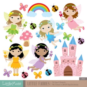 Little Fairies Digital Clipart