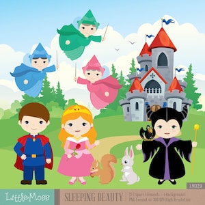 Sleeping Beauty Digital Clipart