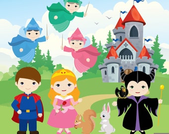 Sleeping Beauty Digital Clipart