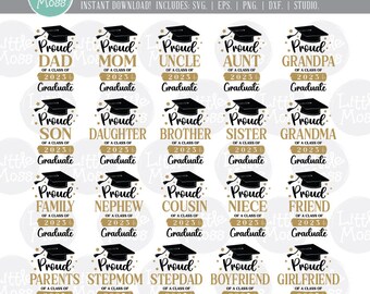 Proud Graduate 2023 SVG Bundle: Family Graduation (Digital Download)