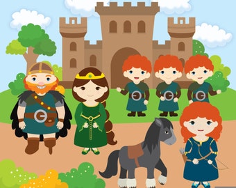 Brave Princess Digital Clipart