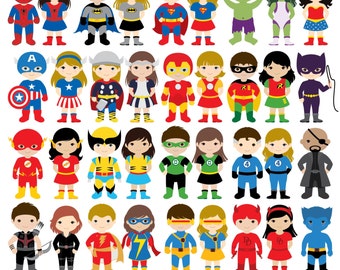 superhero cartoon clipart