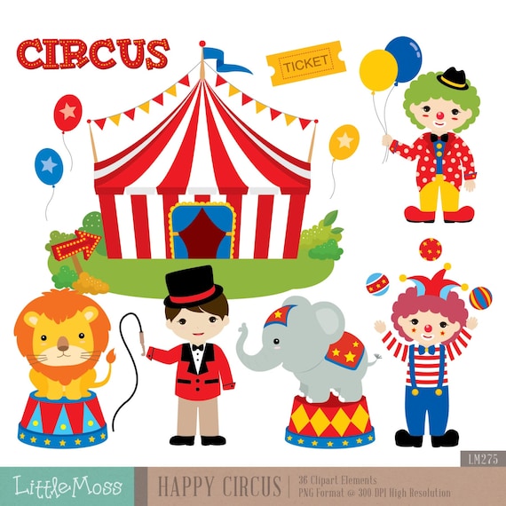 Circus Digital Clipart Circus Clipart Carnival Clipart | Etsy