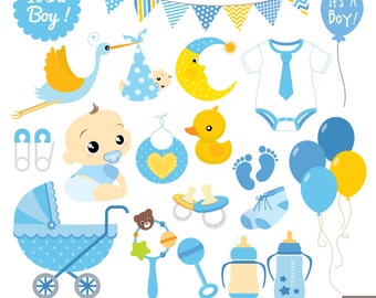 Boy Baby Shower Digital Clipart