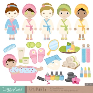 SPA Party Digital Clipart