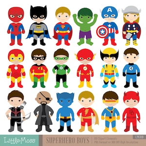 Boy Superheroes Clipart, Superhero Clipart