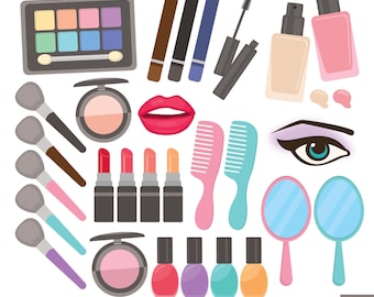 Make Up Kit Digital Clipart, Cosmetic Clipart