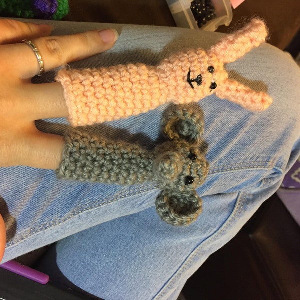 Finger puppet crochet pattern