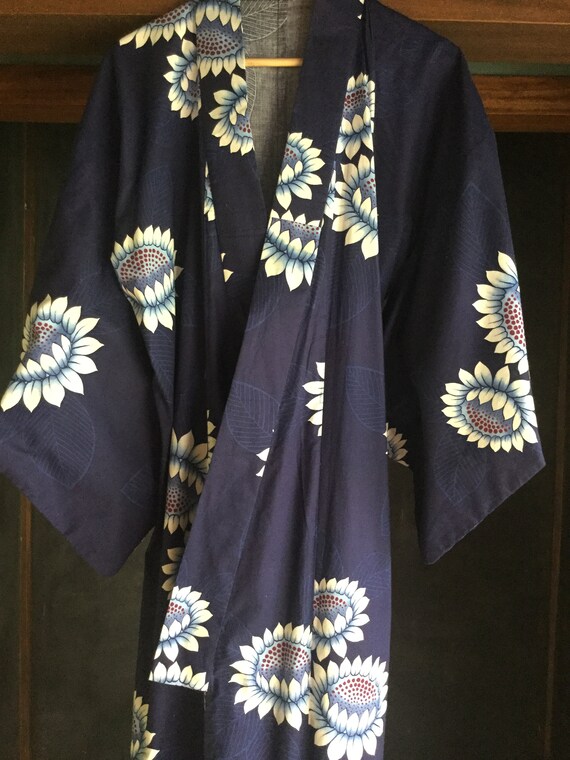 Veste Vintage Yukata Pour Garçon - Bleue - Taille S - Coton - Filature NAIGAI
