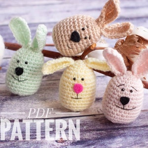 Amigurumi rabbit crochet pattern, Bunny toy pattern, Mini crochet rabbit toys, Easter Decoration