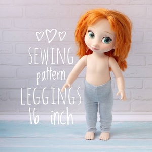DIY pants for 16 inch doll, Pattern Doll leggings, Doll Casual Clothes