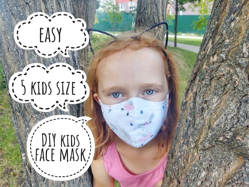 Sewing Children Mask Patterns 5 Size Washable Face Mask Etsy