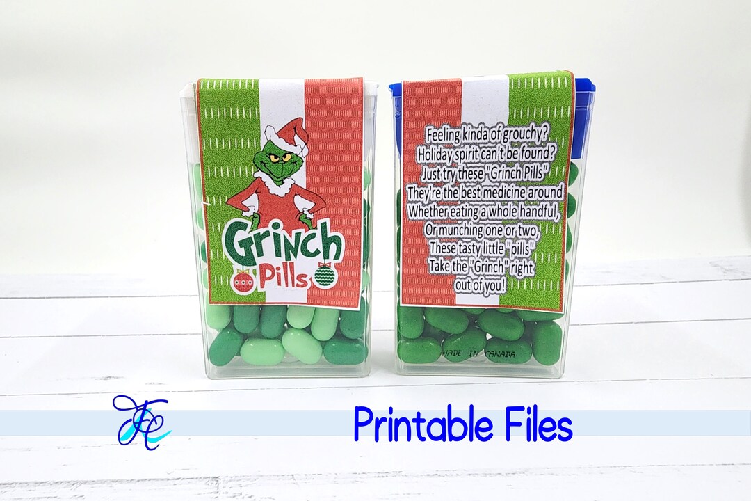 Grinch Pills Tic Tac Labels Digital Download Only (Download Now) - Etsy