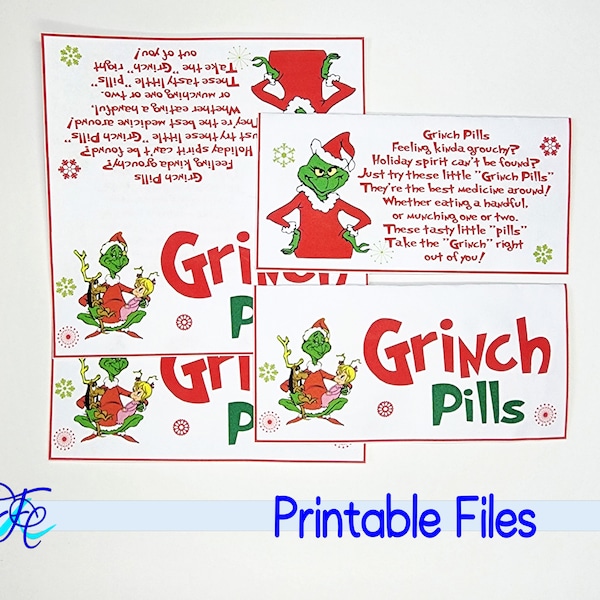 Grinch Pills Etsy