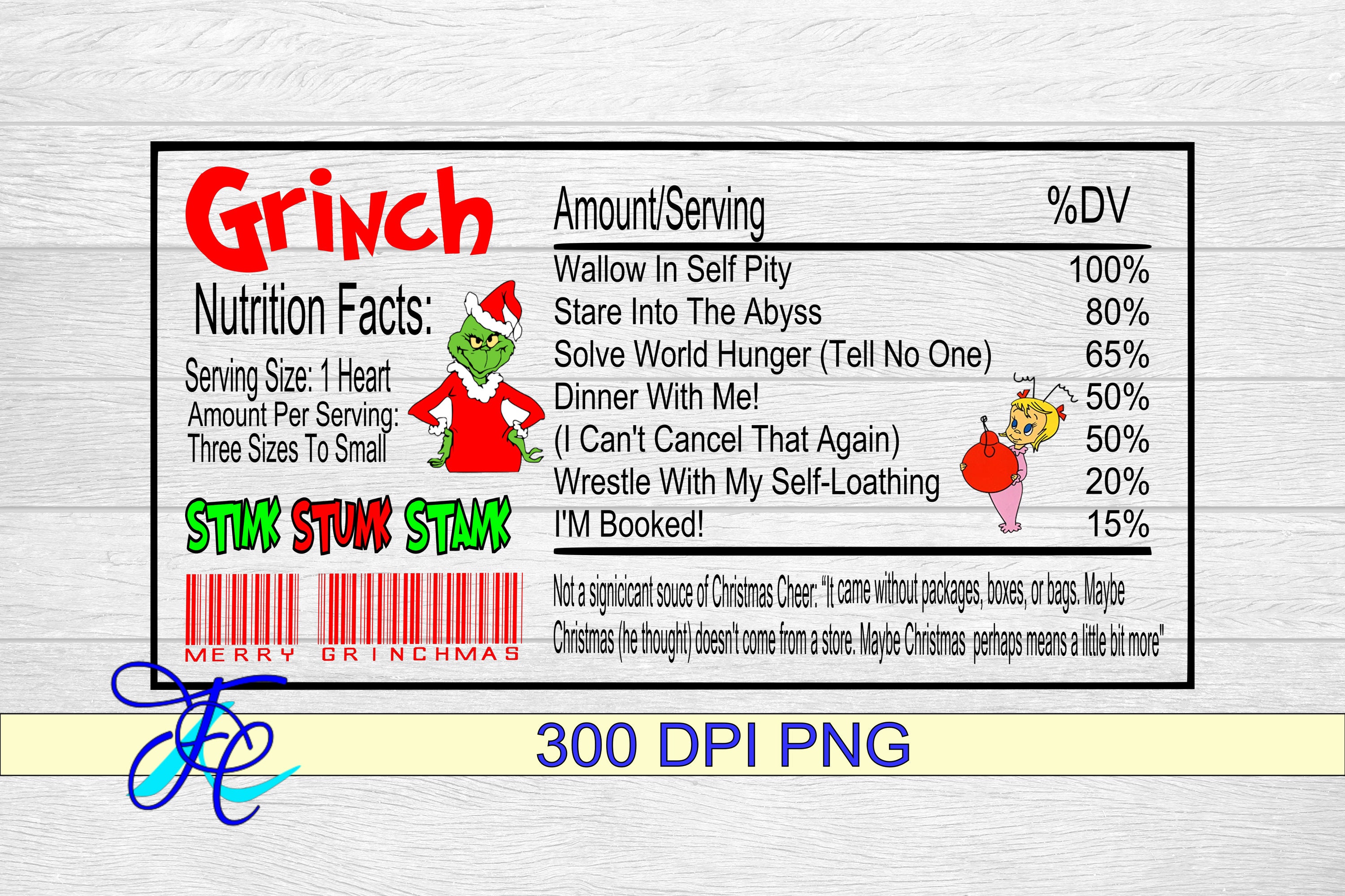 Grinch Tic Tac Label Template