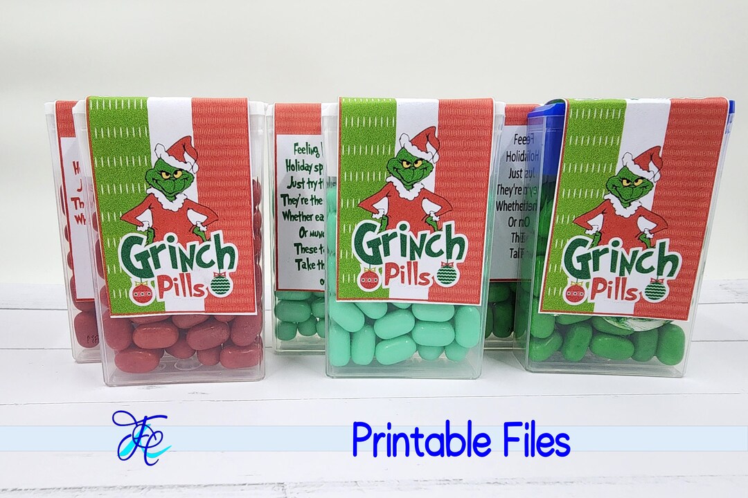 Grinch Pills Tic Tac Label Bundle V2 Digital Download Only - Etsy