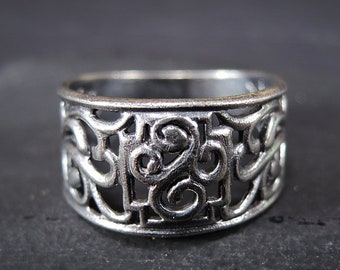 Ornate Silver Ring | Etsy
