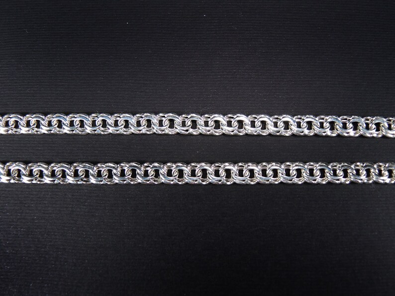 Byzantine sterling silver chain Bismark chain Wide sterling silver chain Heavy men/'s sterling silver chain