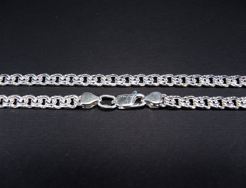 Byzantine sterling silver chain Bismark chain Wide sterling silver chain Heavy men/'s sterling silver chain