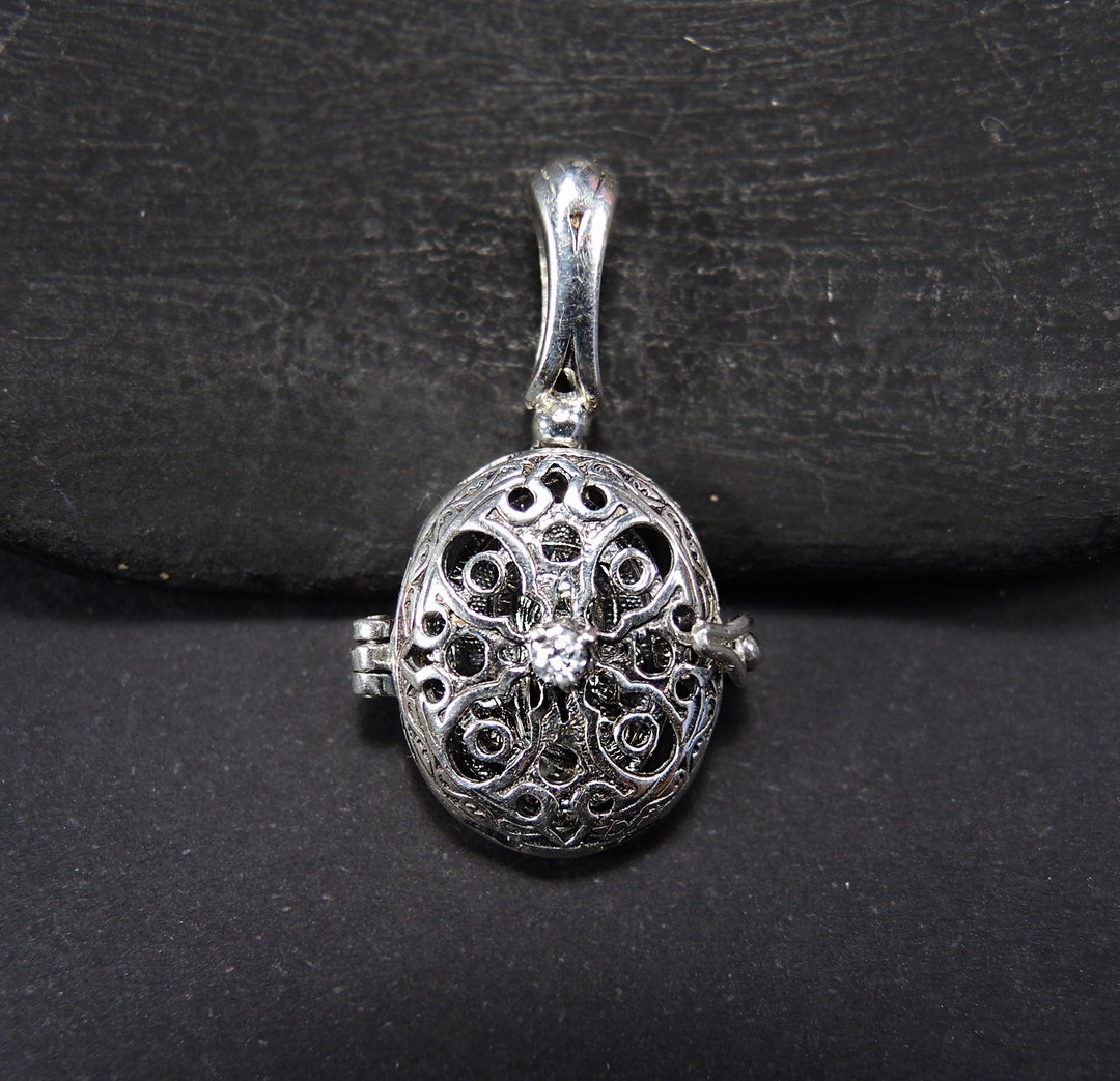 Christian Locket Medallion Bless Virgin Mary Etsy