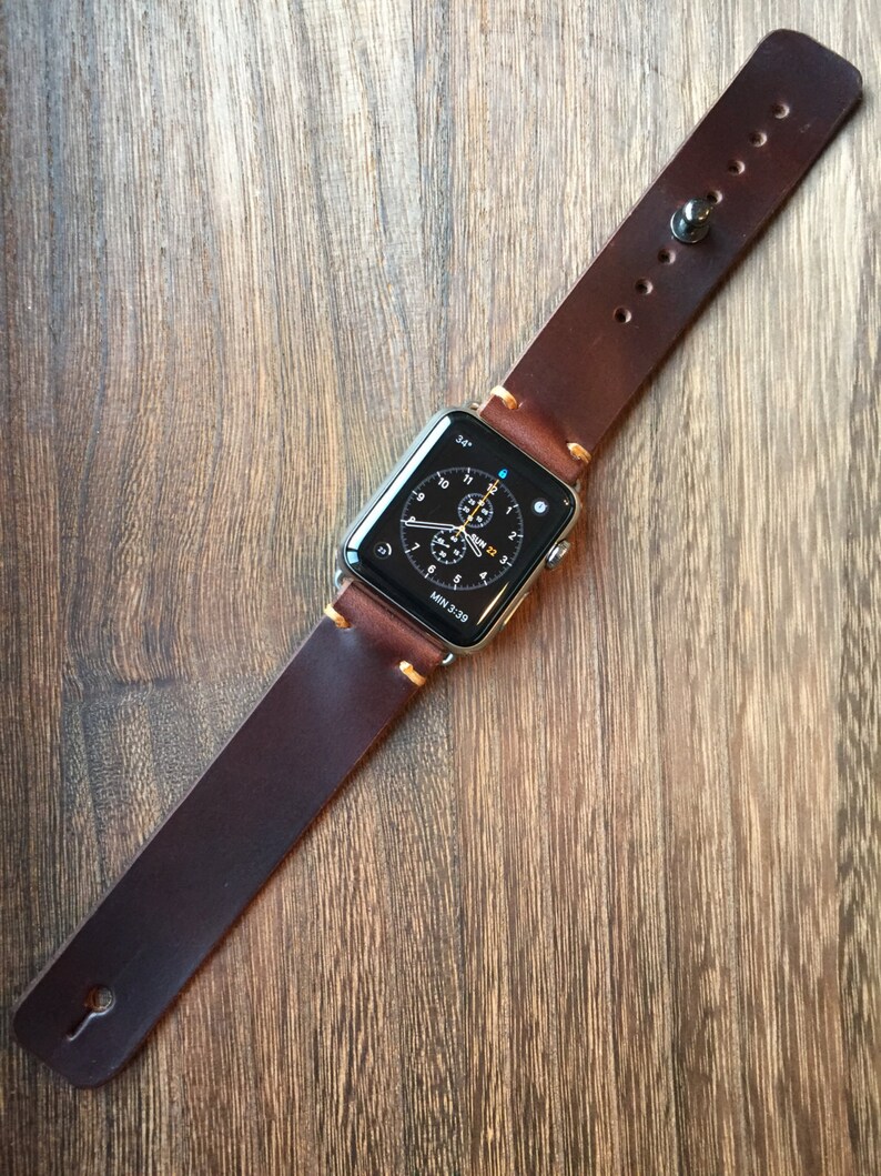Apple Watch BandChestnut Brown Horween™ Chromexcel™ Leather Etsy
