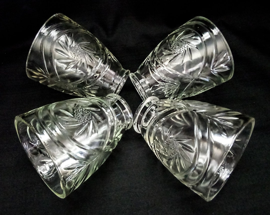Vintage Pinwheel Starburst Clear Light Shades, Ceiling Fan Replacement