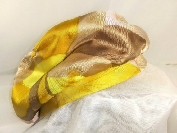 Rare Find 1960's Neiman Marcus Satin Floral Beret… - image 5