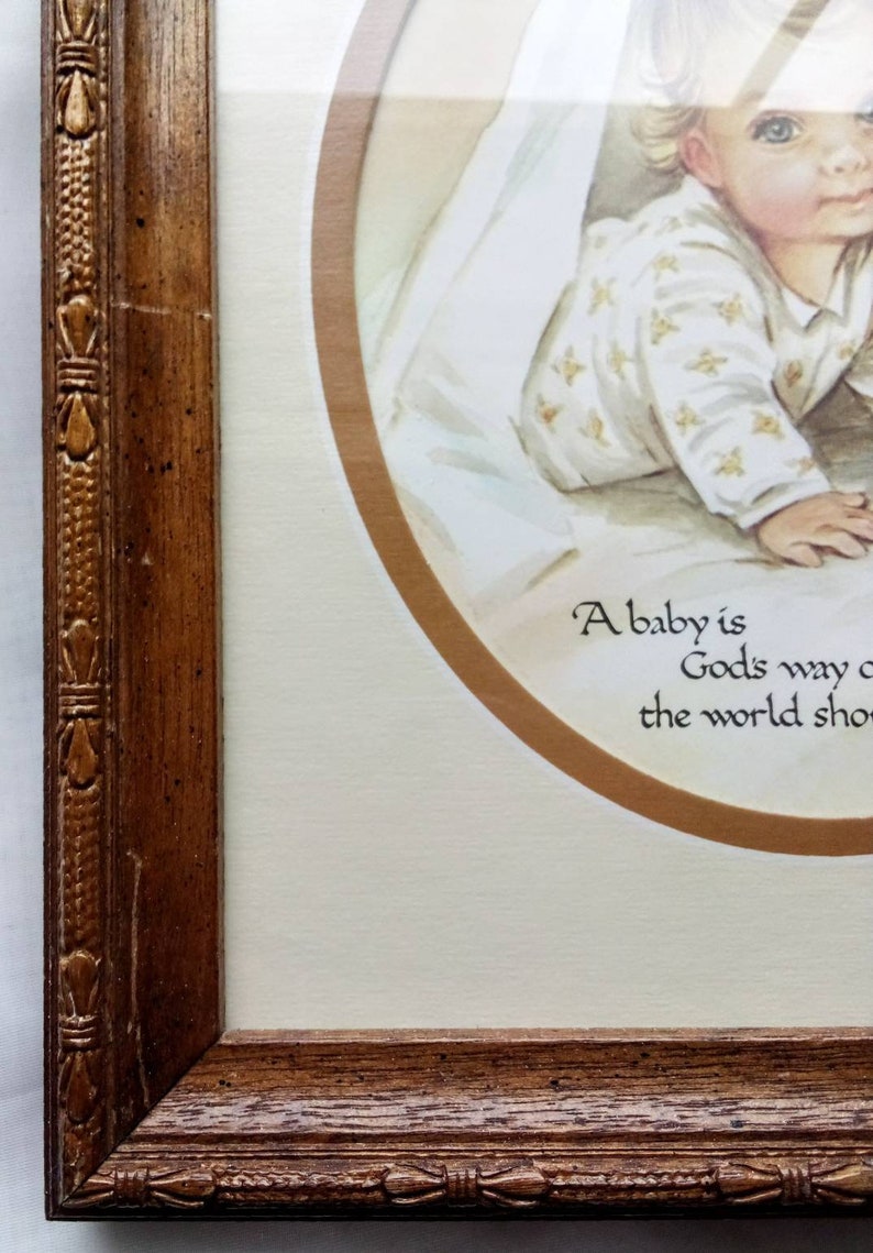 Vintage Baby Wall Decor Framed Nursery Wall Decor - Etsy
