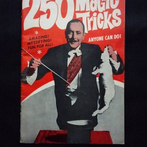 250 Magic Tricks Anyone Can Do! Vintage Magic Tricks Instructional Book, 1967