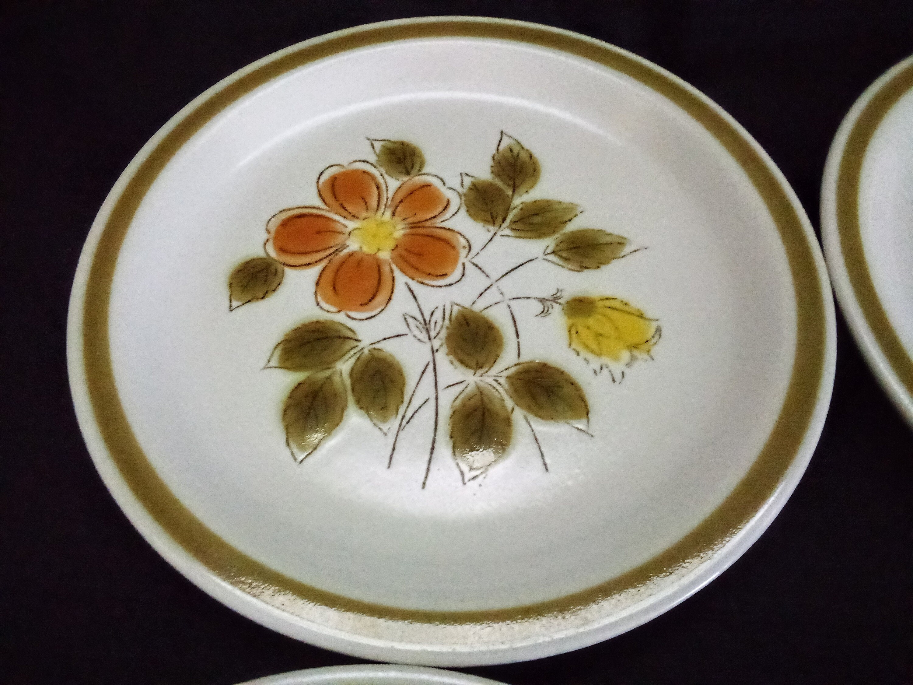 * vintage flower tile ❀ * 野に咲くお花の 陶板 vintage flower tile ❀ * 野に咲くお花の 陶板