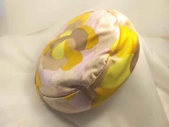 Rare Find 1960's Neiman Marcus Satin Floral Beret… - image 3