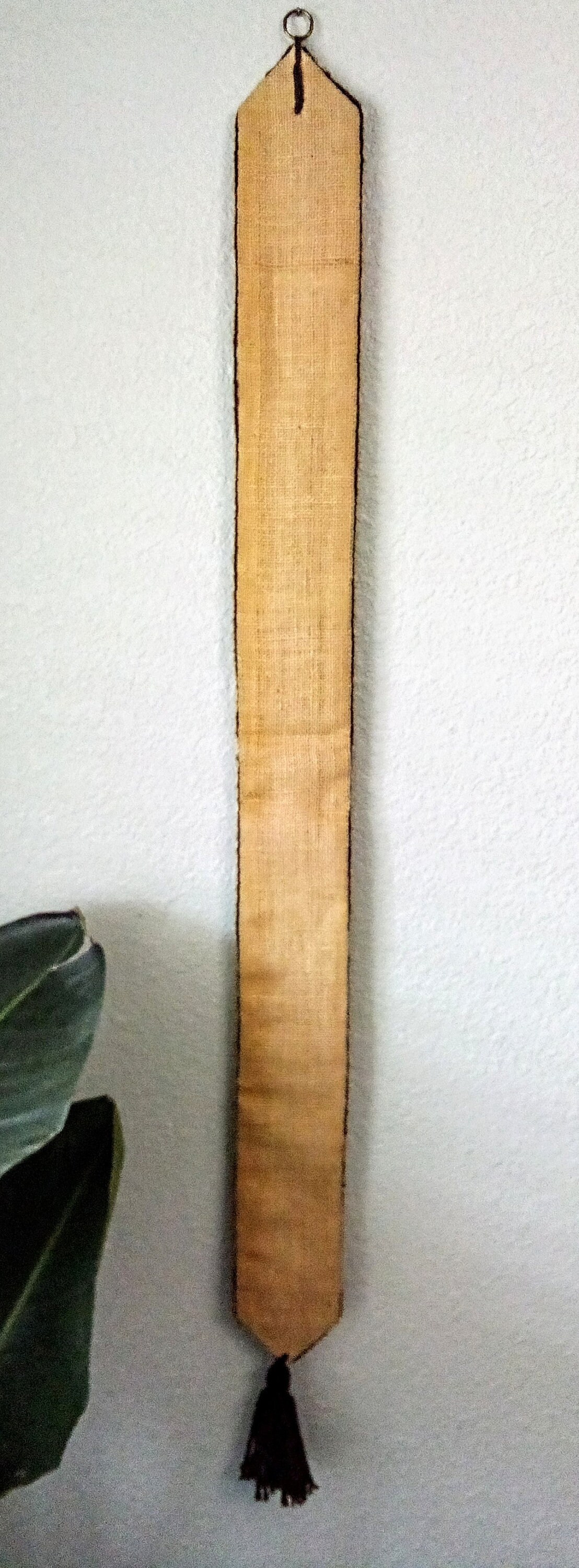 1970's Latch Hook Rya Rug Wall Hanging, Fruit Hooked Rug on Burlap Wall